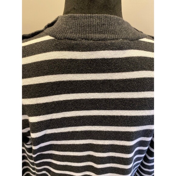 L.O.G.G. H&M LADIES STRIPE SWEATER DRESS LONG SLEEVE SIZE MEDIUM FINE KNIT Gray - Picture 7 of 11